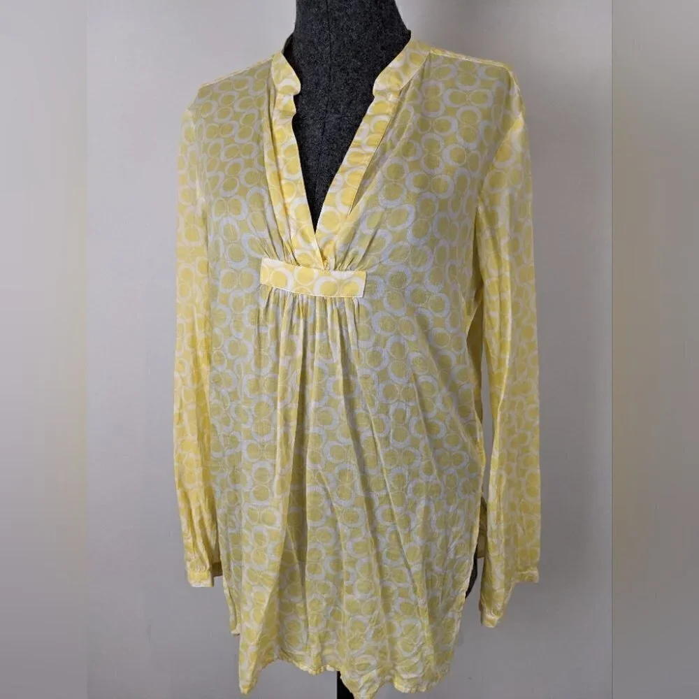 Michael Kors yellow tunic top medium